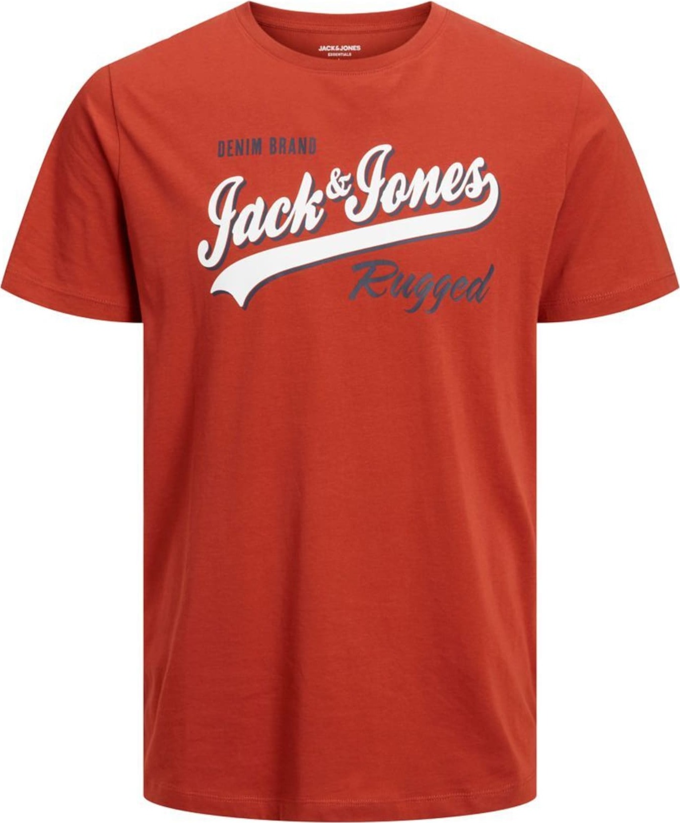 Tričko Jack & Jones Plus oranžová / černá / bílá