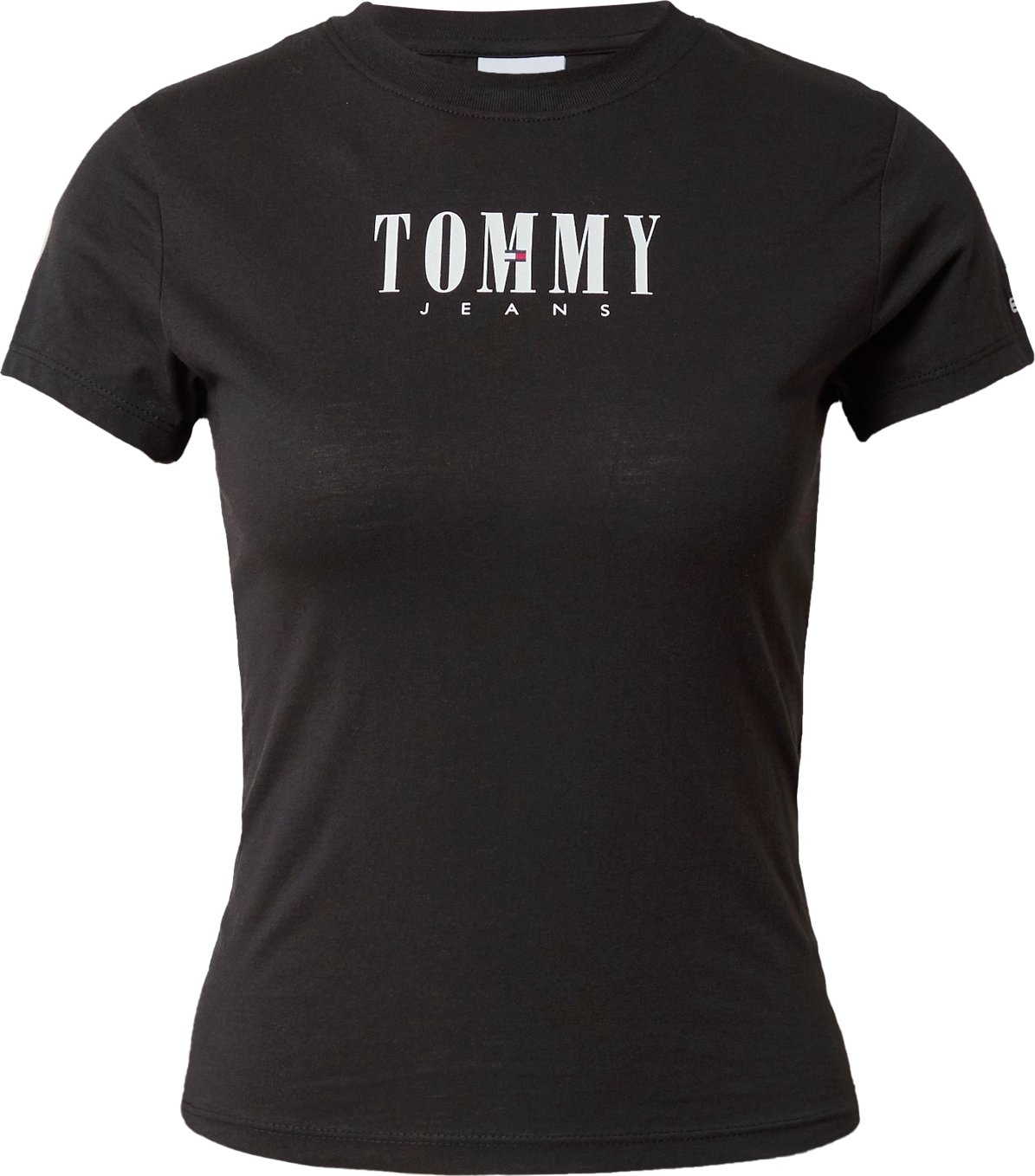 Tričko Tommy Jeans černá / bílá