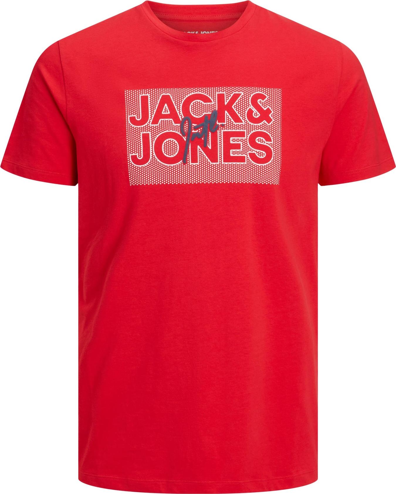 Tričko 'MARIUS' jack & jones marine modrá / červená / bílá