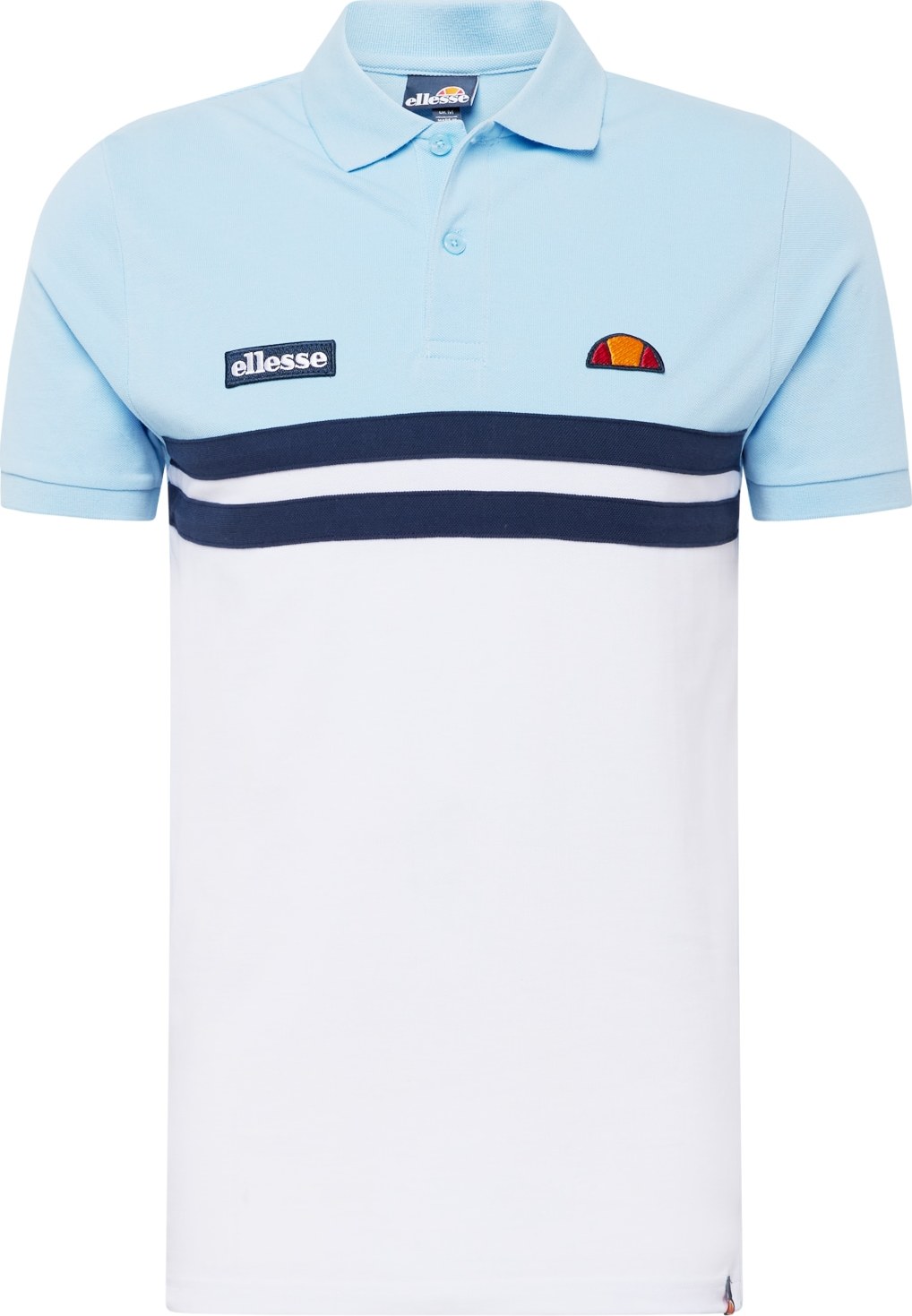 Tričko 'Muccio' Ellesse námořnická modř / světlemodrá / oranžová / offwhite