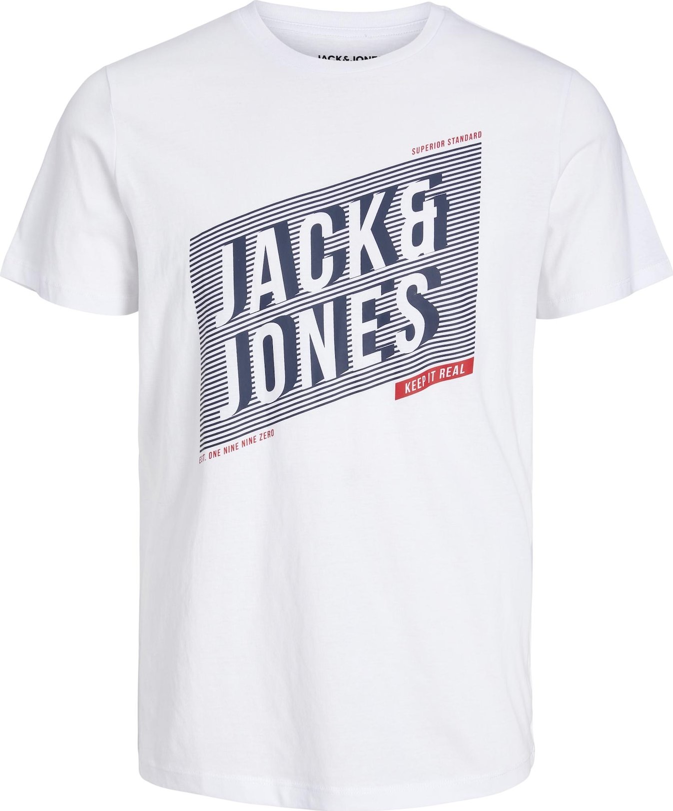 Tričko 'NET' jack & jones námořnická modř / červená / bílá