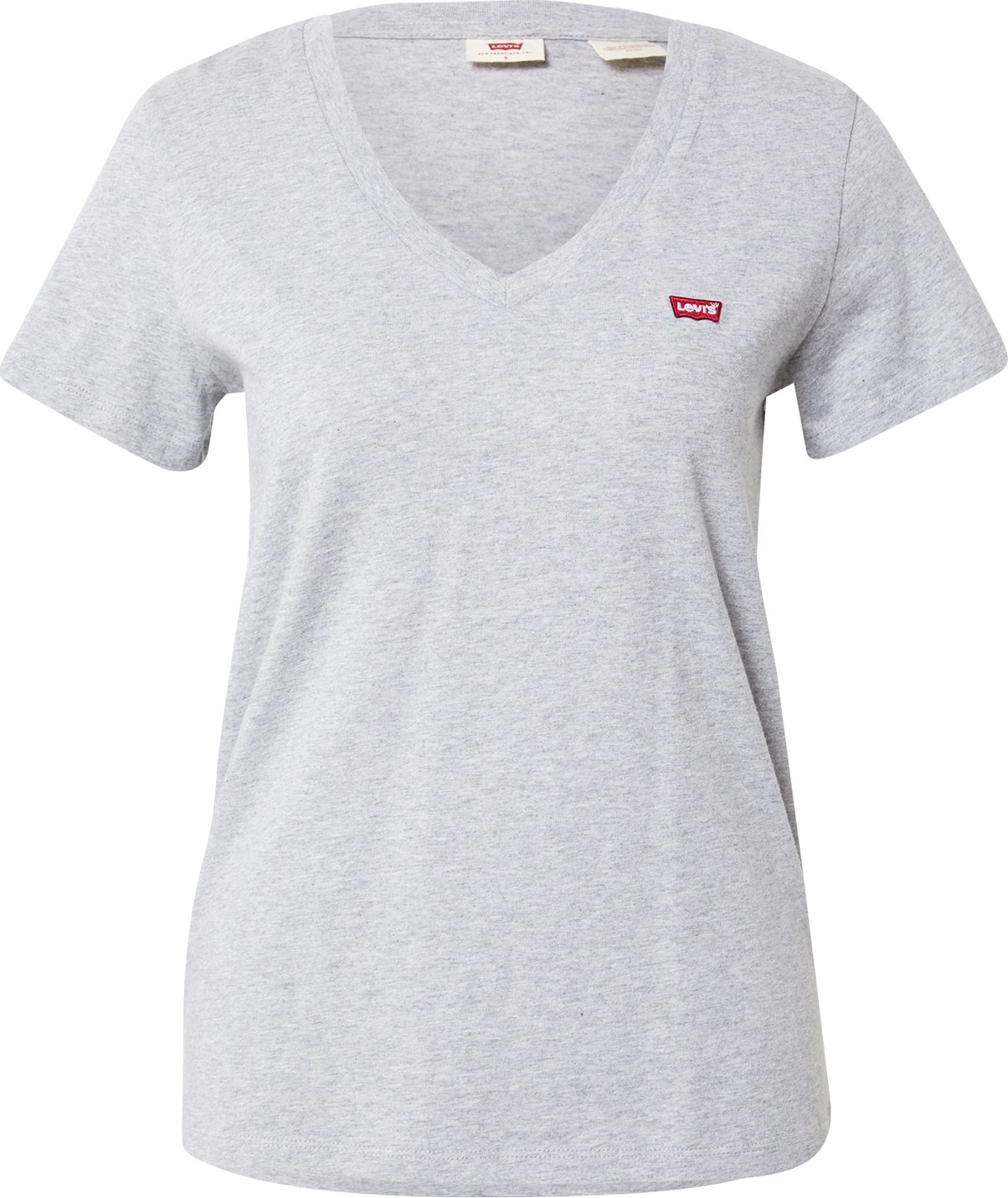 Tričko 'PERFECT VNECK GREYS' Levis šedý melír / červená