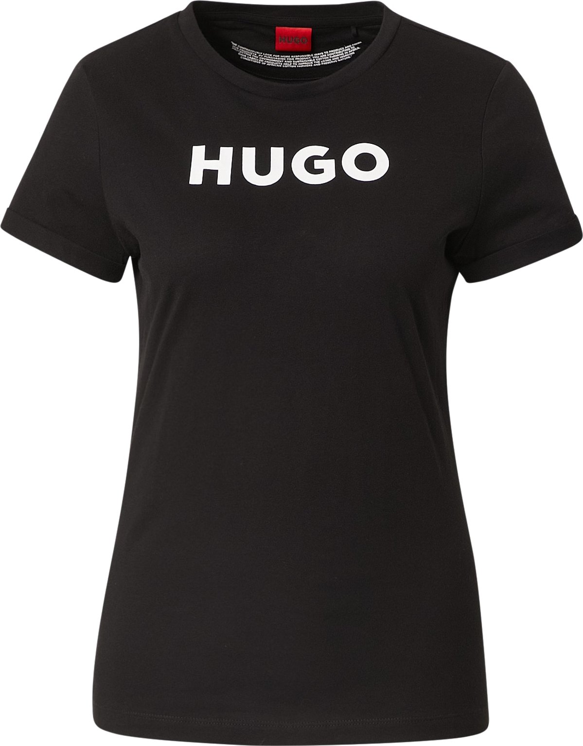 Tričko 'The HUGO Tee' HUGO černá / bílá