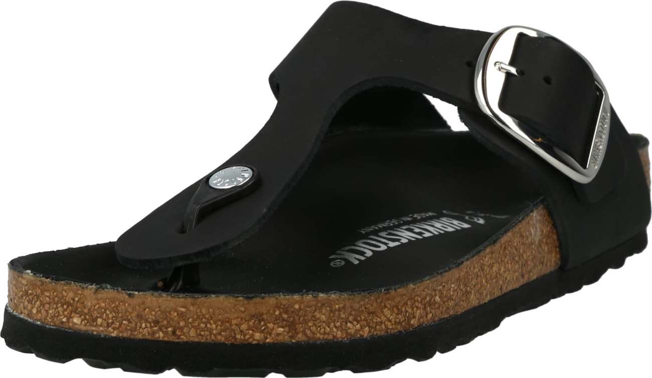 Žabky 'Gizeh Big Buckle' Birkenstock černá