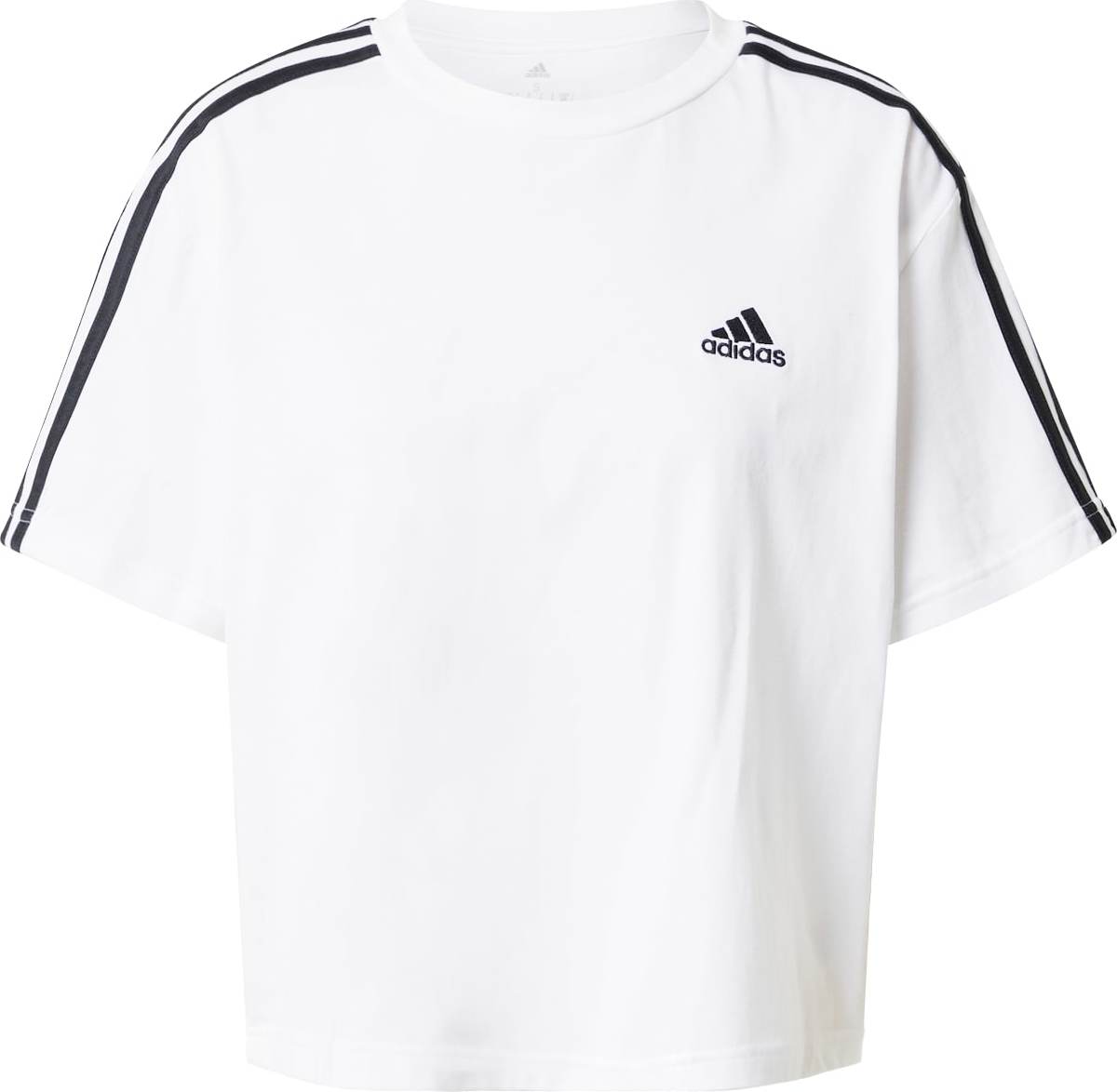 Funkční tričko 'Essentials 3-Stripes ' ADIDAS SPORTSWEAR černá / bílá