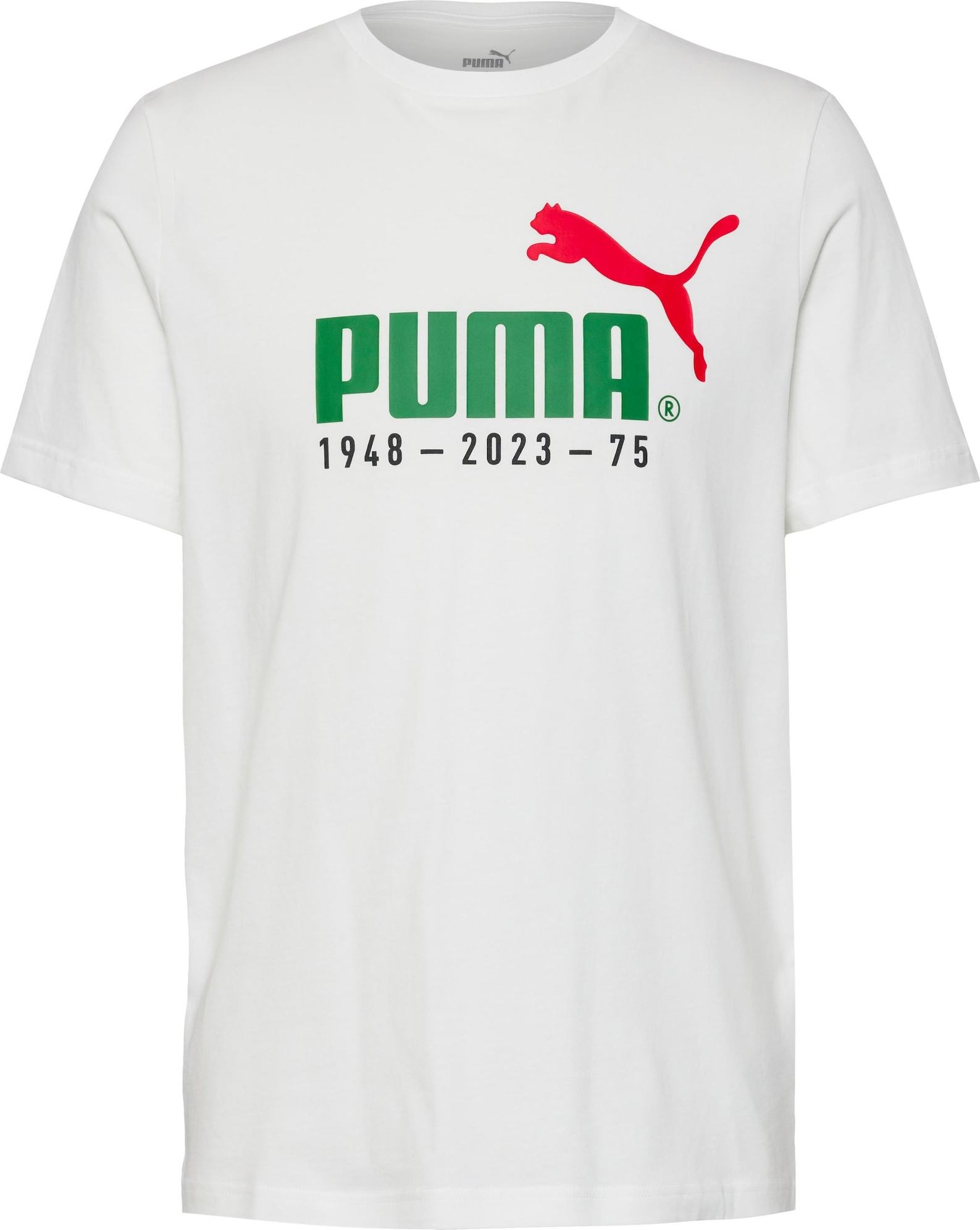 Tričko 'No. 1 Logo Celebration' Puma zelená / červená / bílá