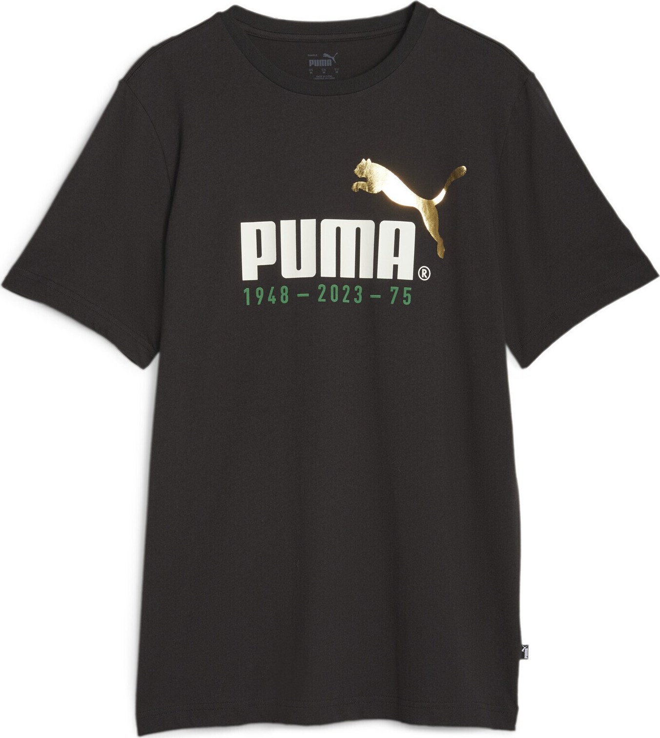 Tričko 'No. 1 Logo Celebration' Puma zlatě žlutá / petrolejová / černá / bílá