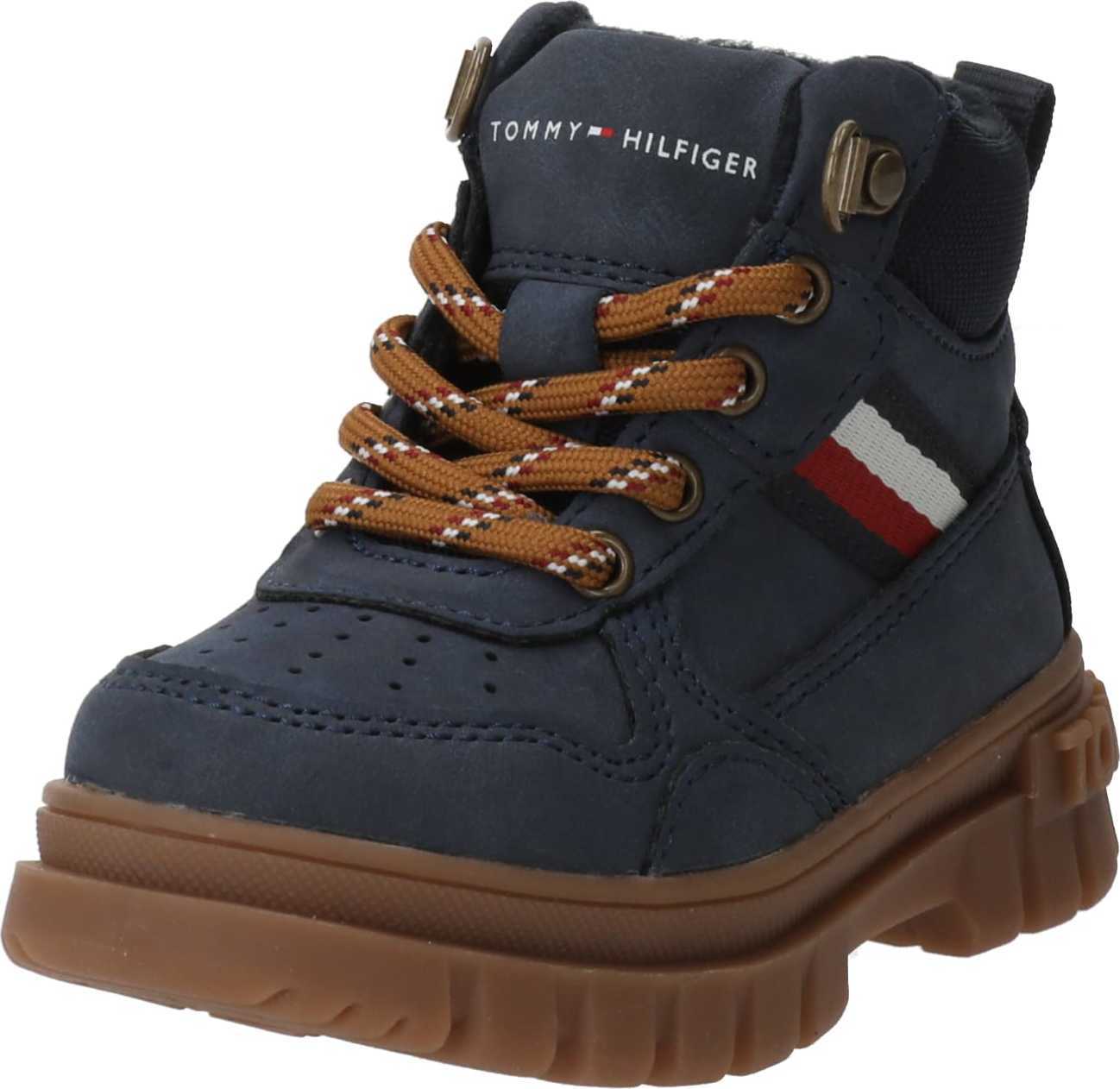 Kozačky Tommy Hilfiger petrolejová