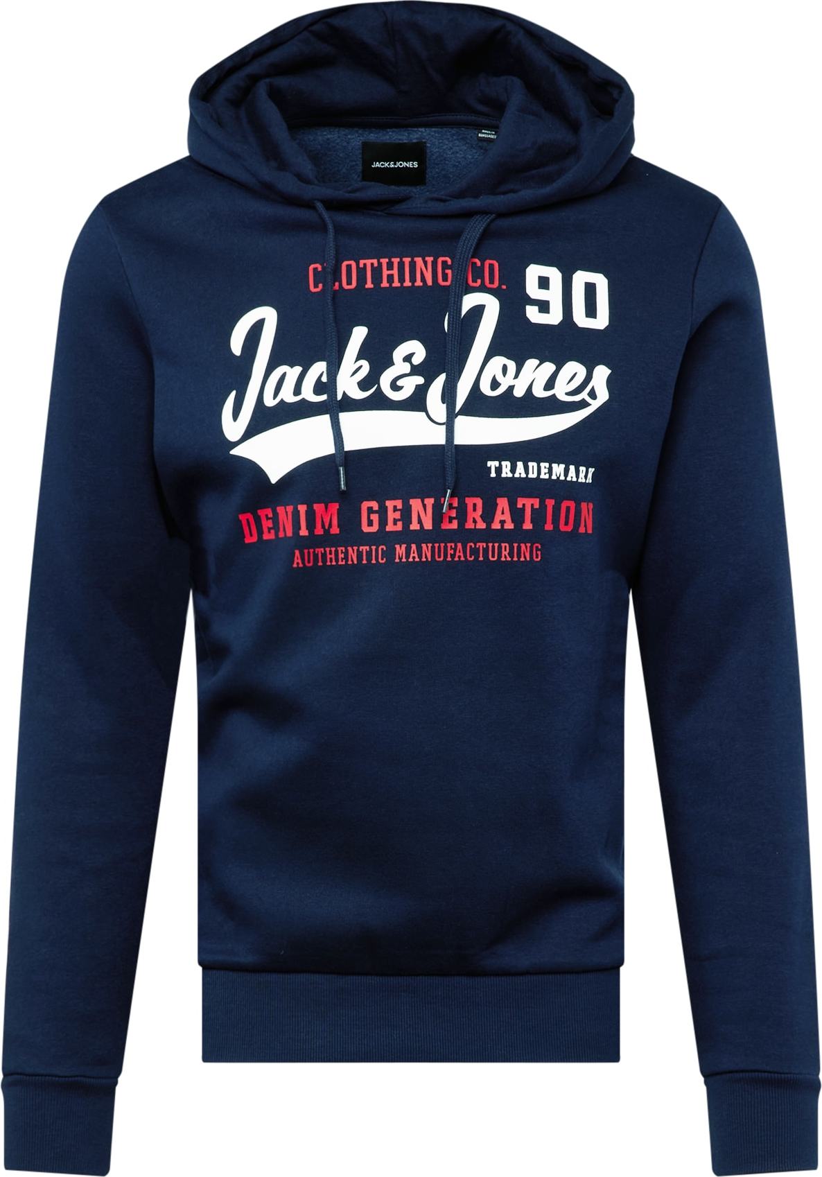 Mikina jack & jones námořnická modř / červená / bílá