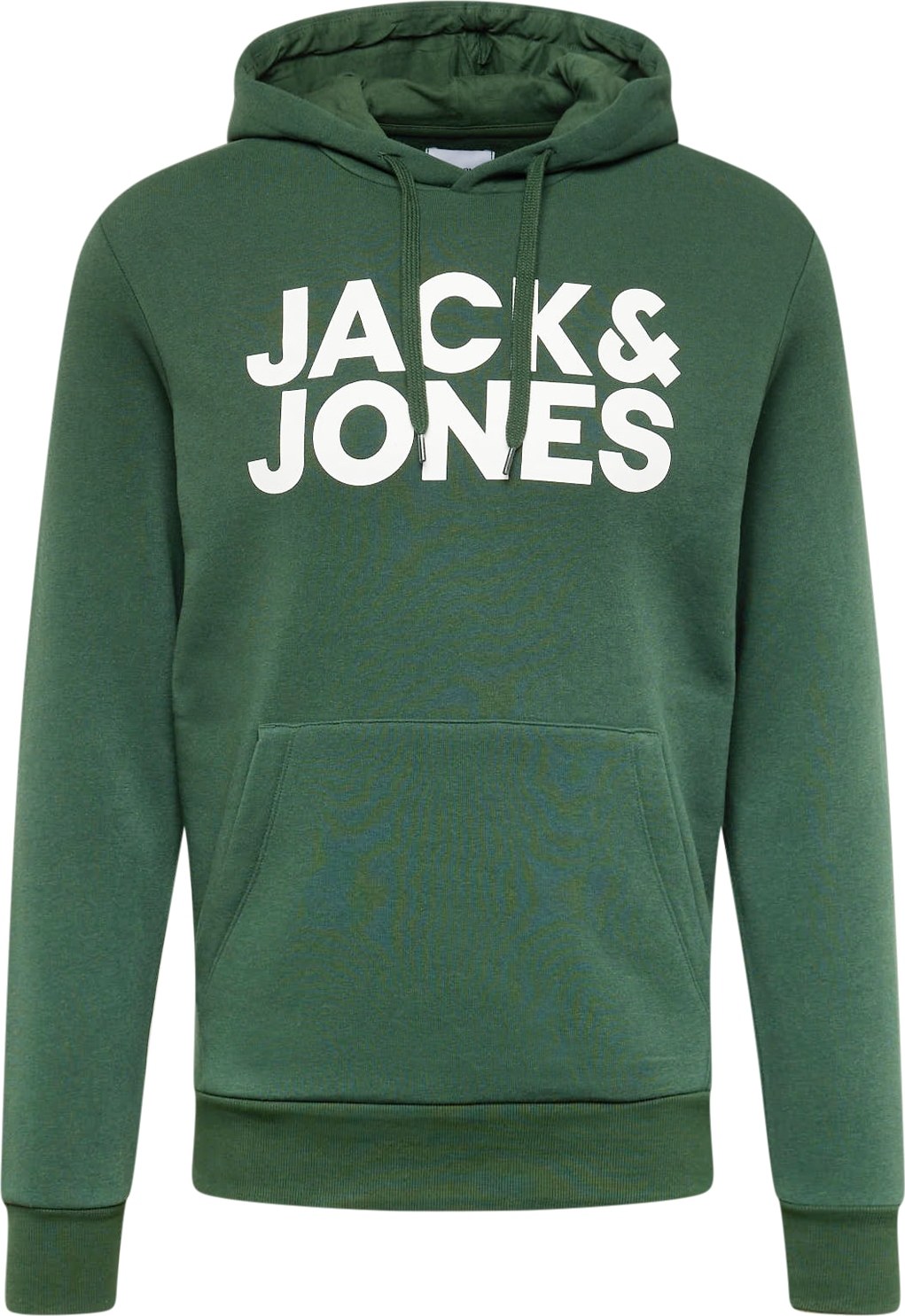 Mikina jack & jones tmavě zelená / bílá