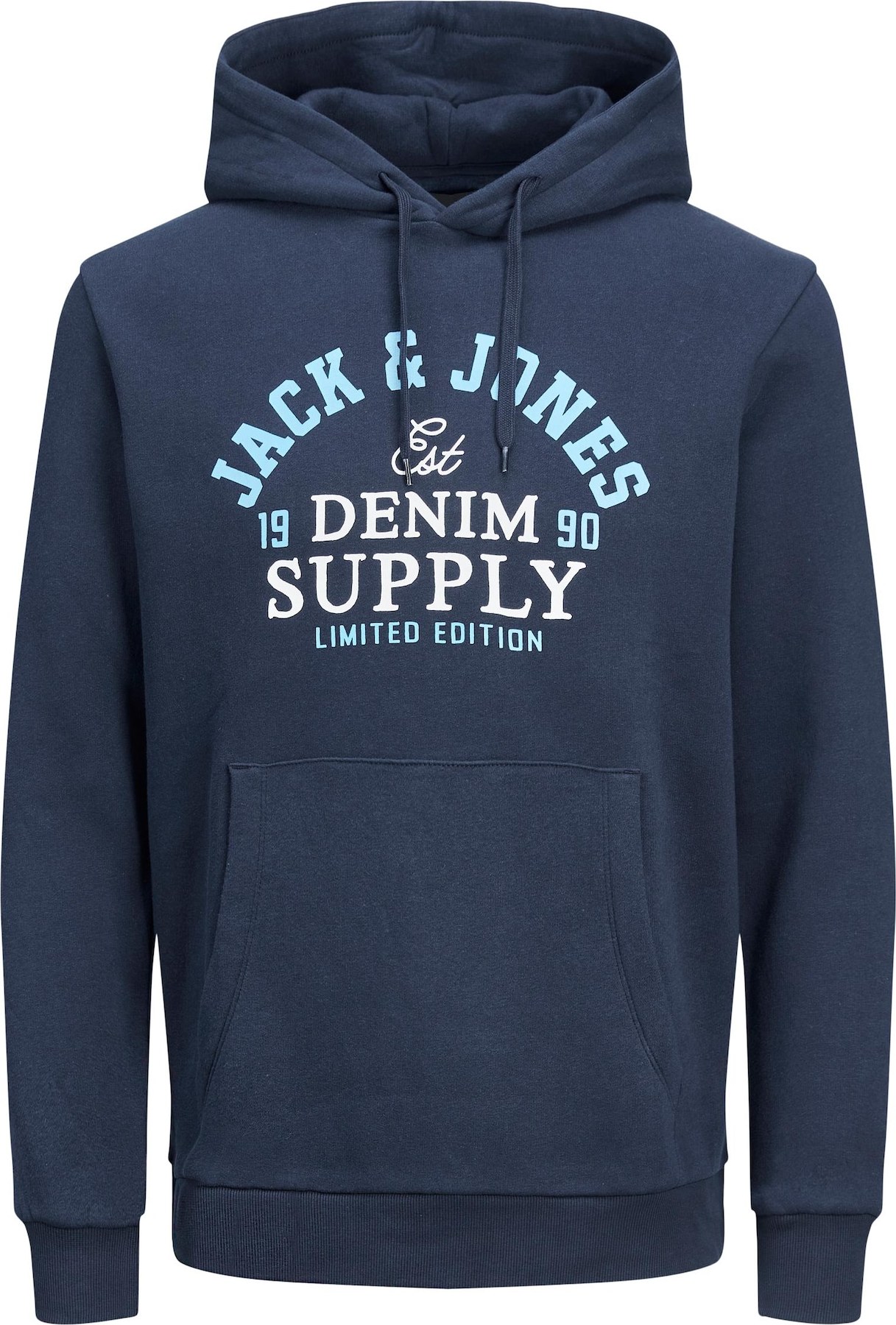 Mikina jack & jones námořnická modř / světlemodrá / bílá