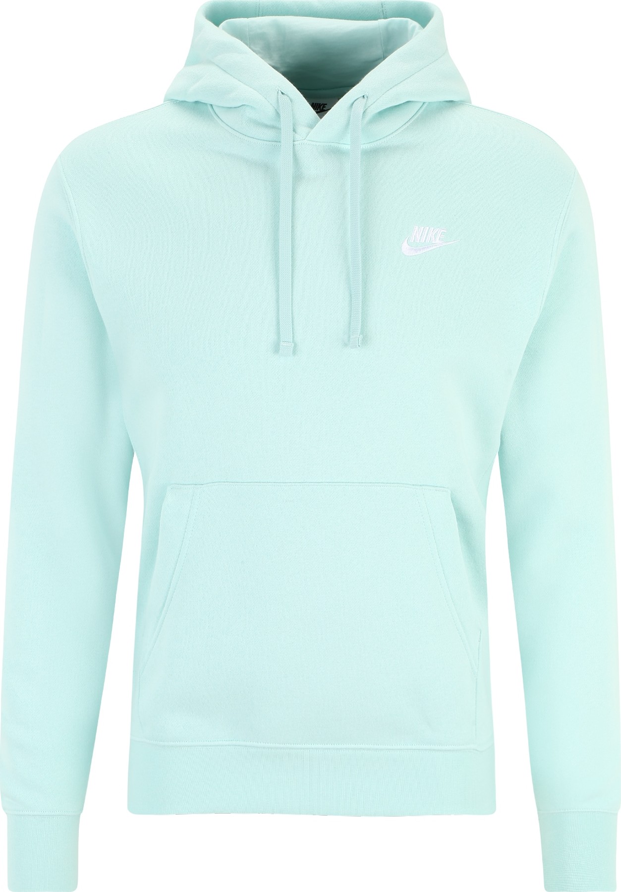 Mikina 'Club Fleece' Nike Sportswear aqua modrá / bílá