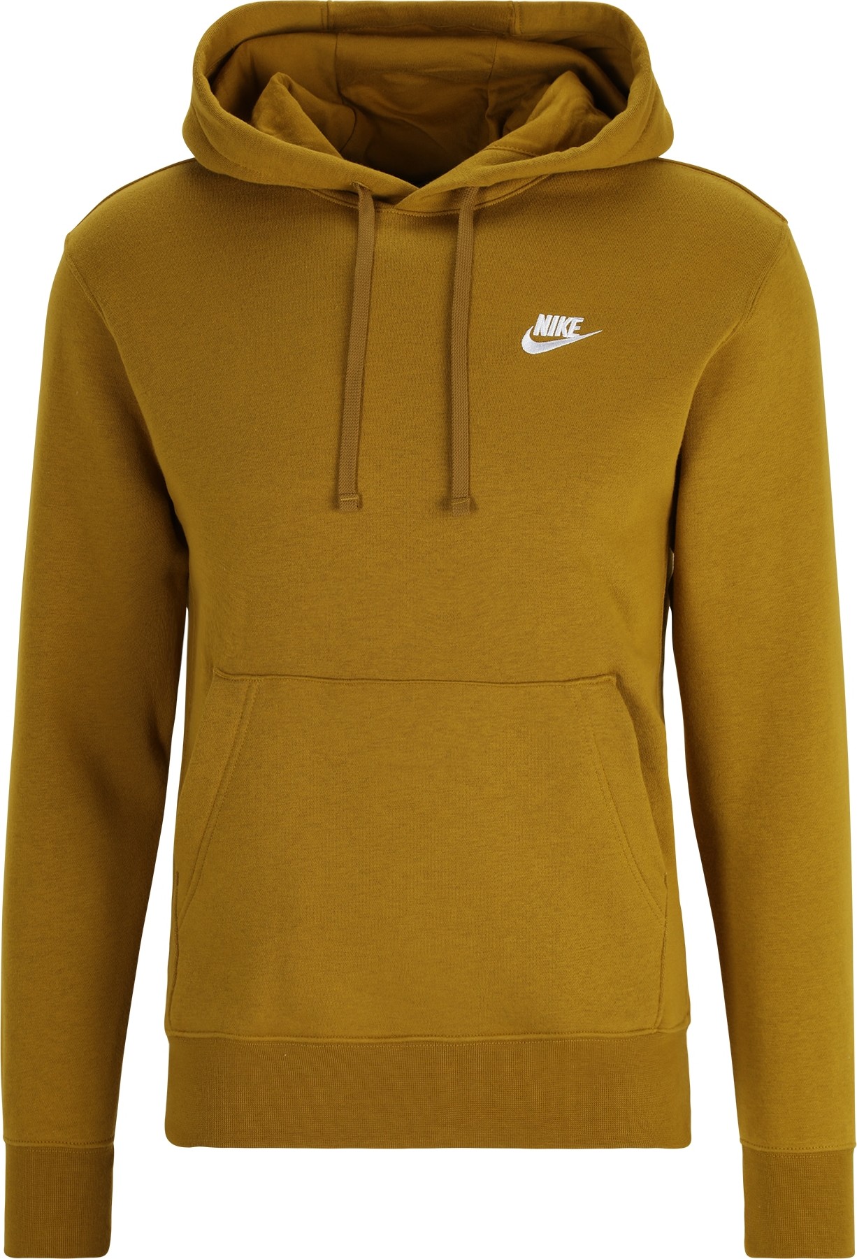 Mikina 'Club Fleece' Nike Sportswear bronzová / bílá