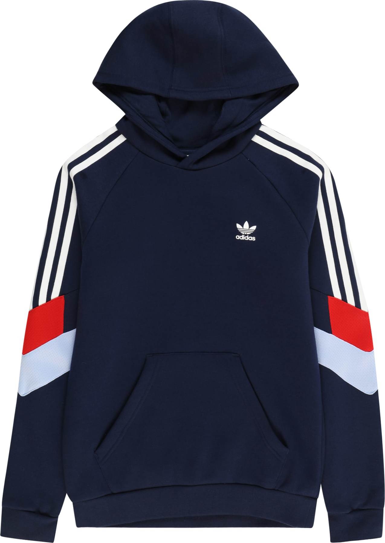 Mikina 'Rekive' adidas Originals námořnická modř / světlemodrá / humrová / bílá