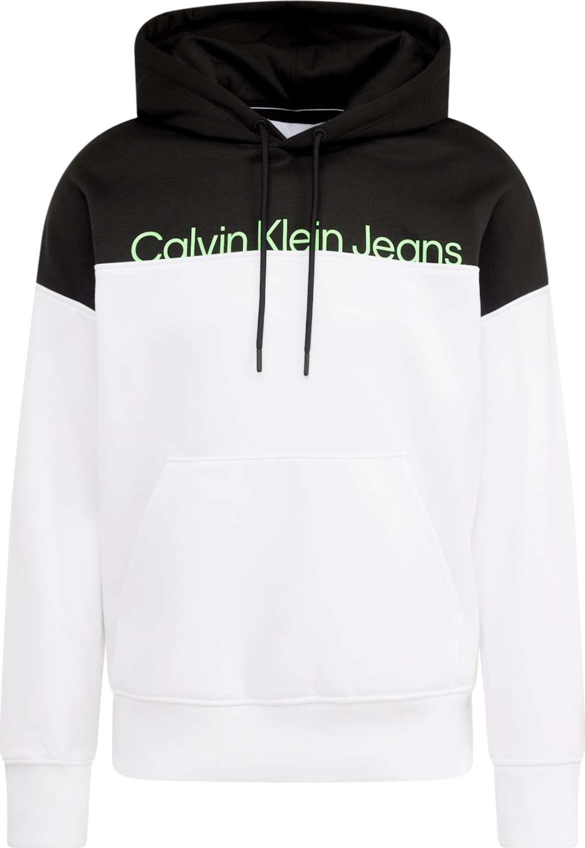 Mikina Calvin Klein Jeans světle zelená / černá / bílá