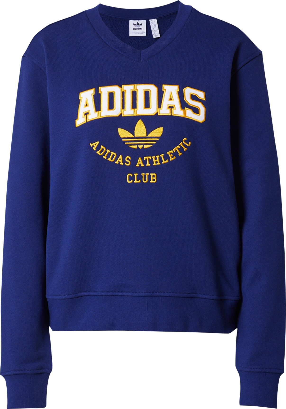 Mikina adidas Originals safírová / tmavě žlutá / bílá