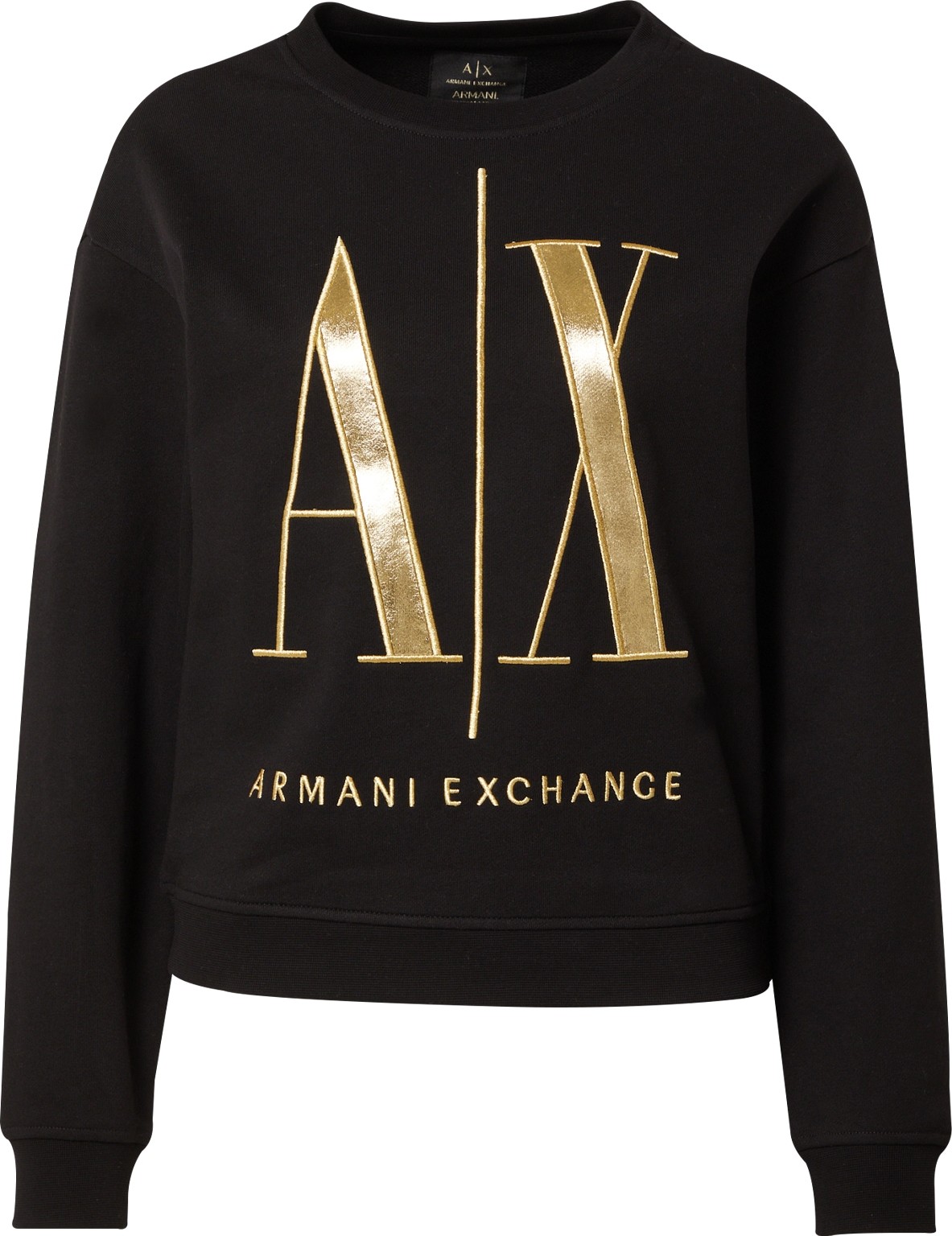 Mikina 'Felpa' Armani Exchange zlatá / černá