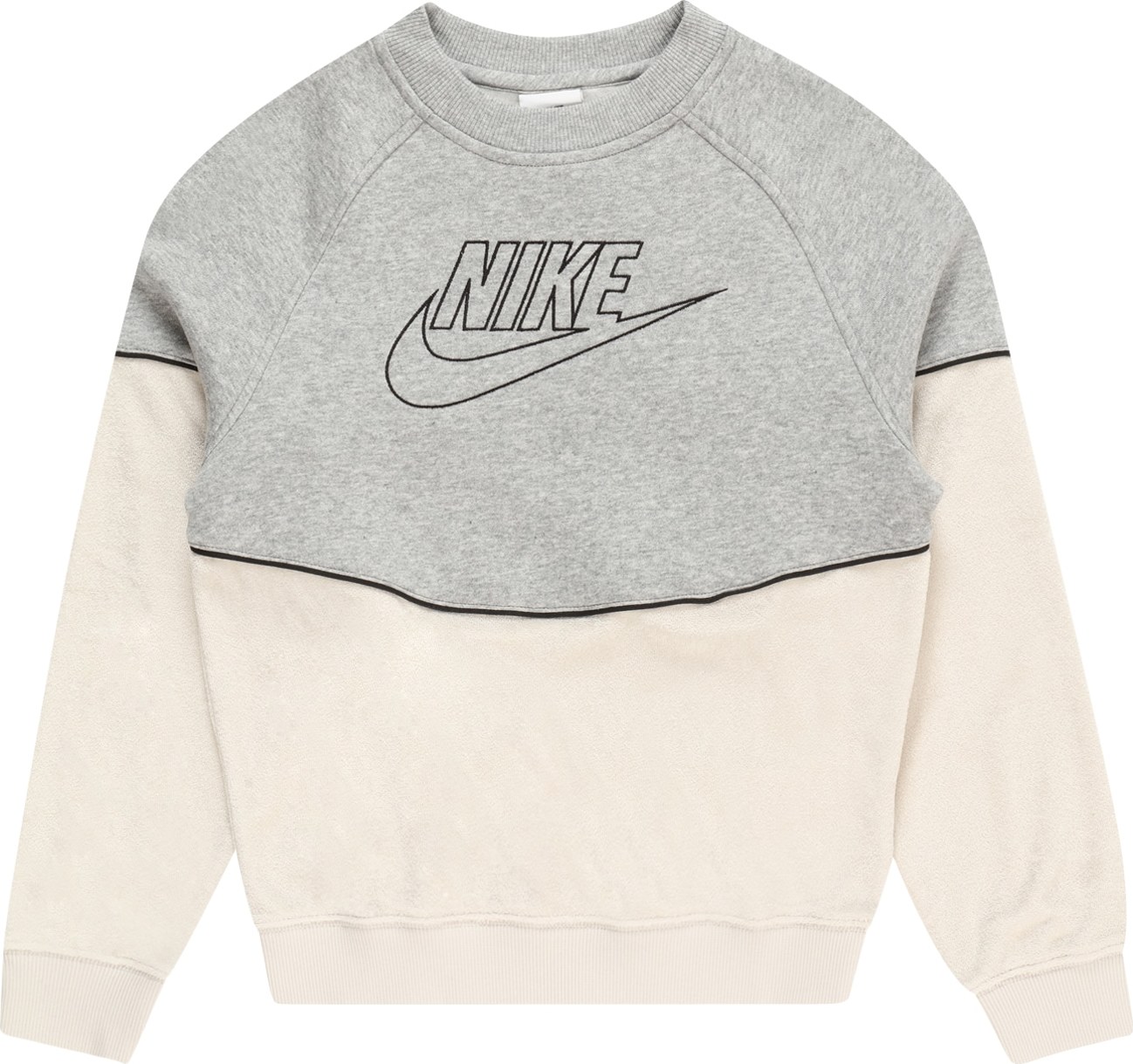 Mikina Nike Sportswear režná / šedý melír / černá