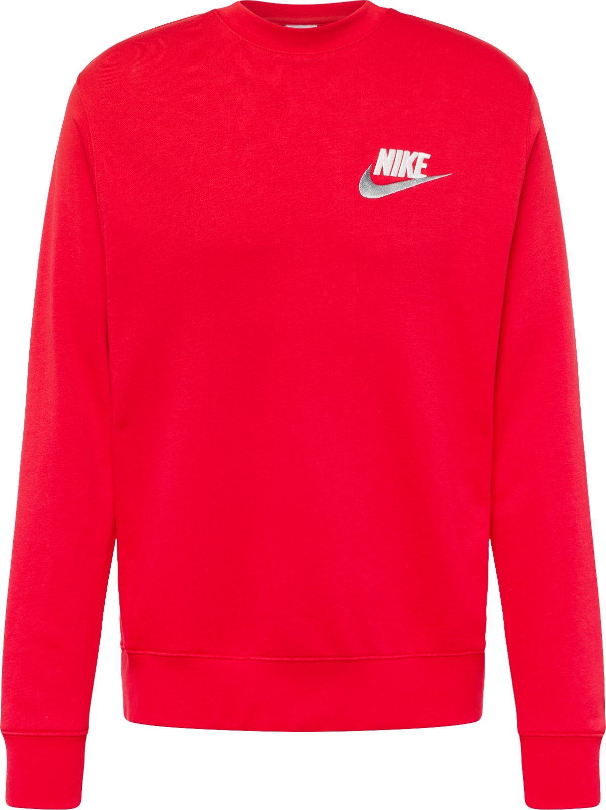 Mikina Nike Sportswear stříbrně šedá / červená / bílá