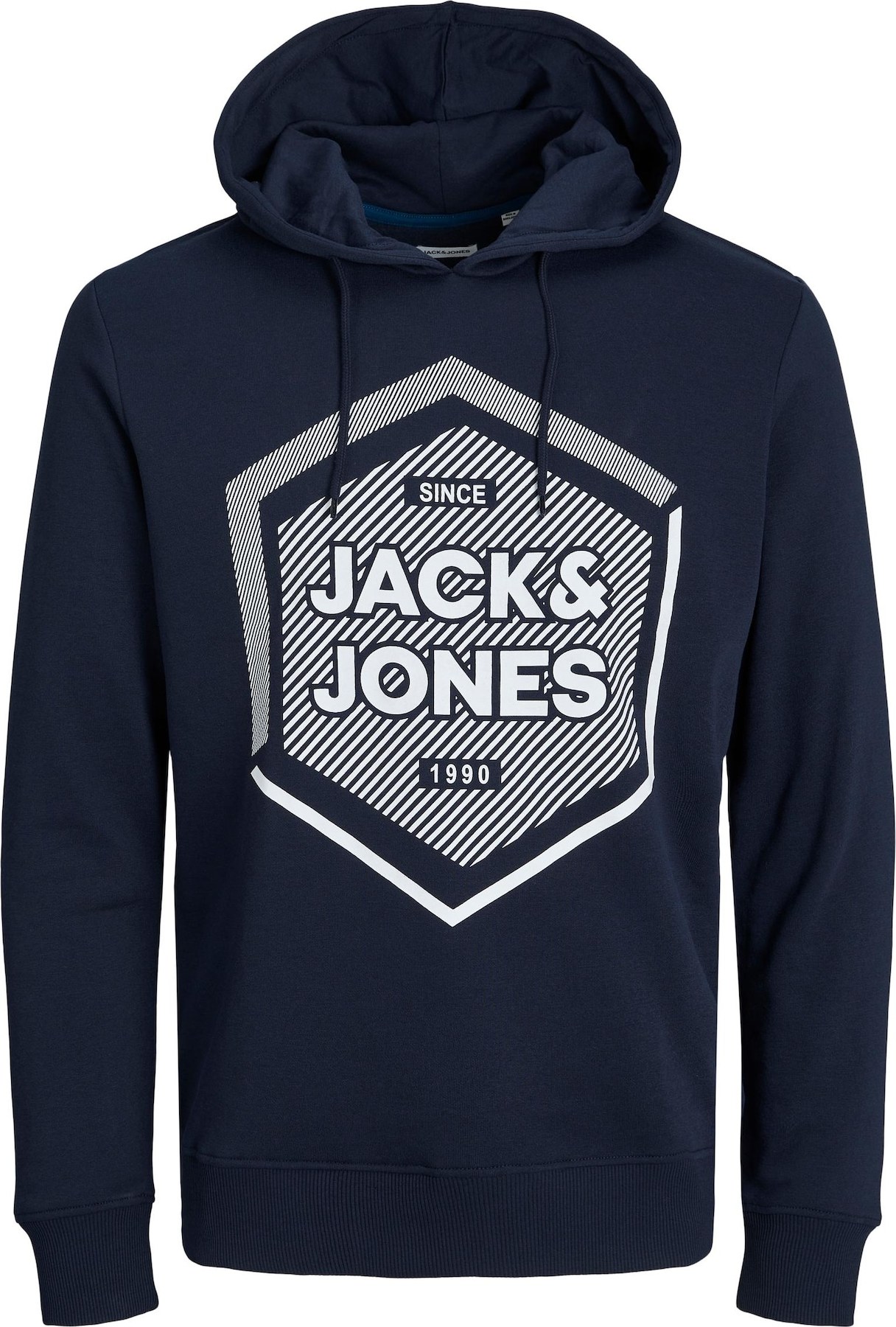 Mikina 'STEIN' jack & jones tmavě modrá / bílá