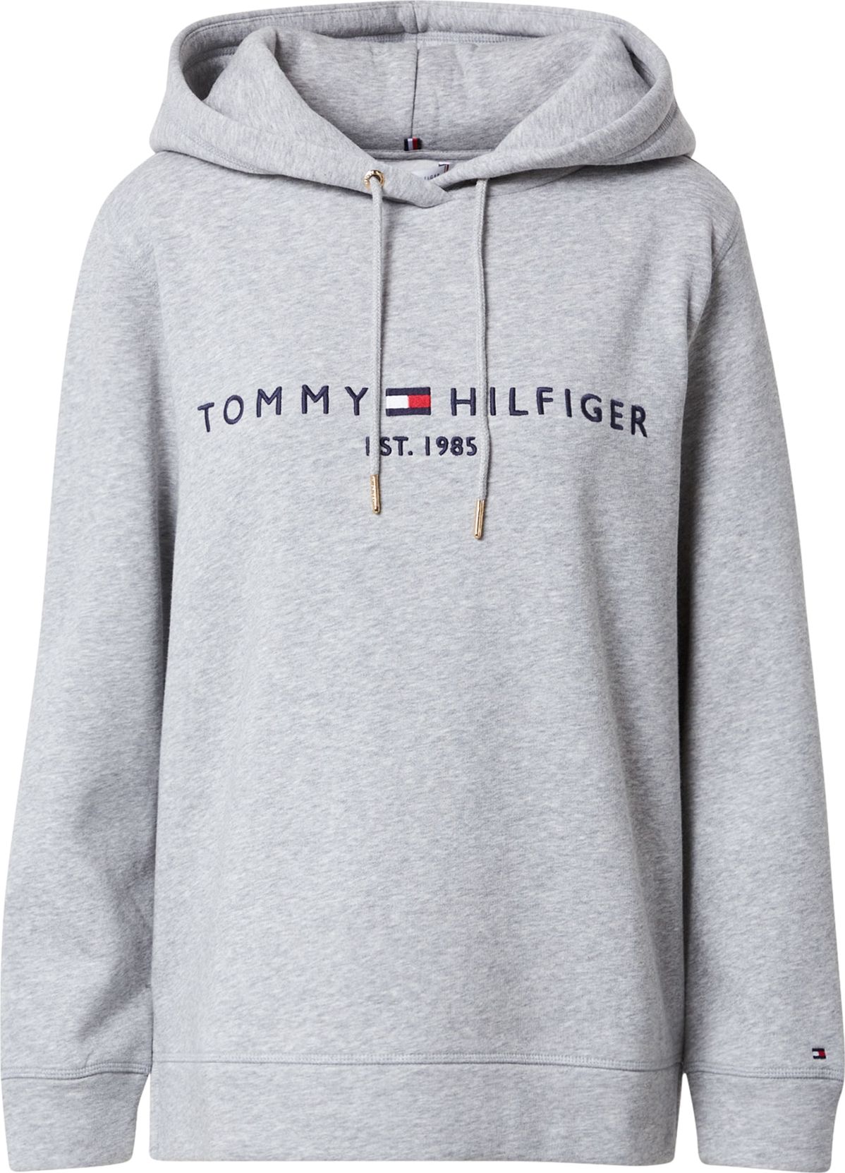 Mikina Tommy Hilfiger námořnická modř / šedý melír / červená / bílá