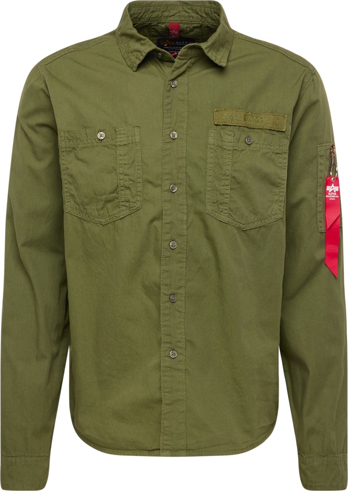 Přechodná bunda 'Air Force EMB' alpha industries olivová