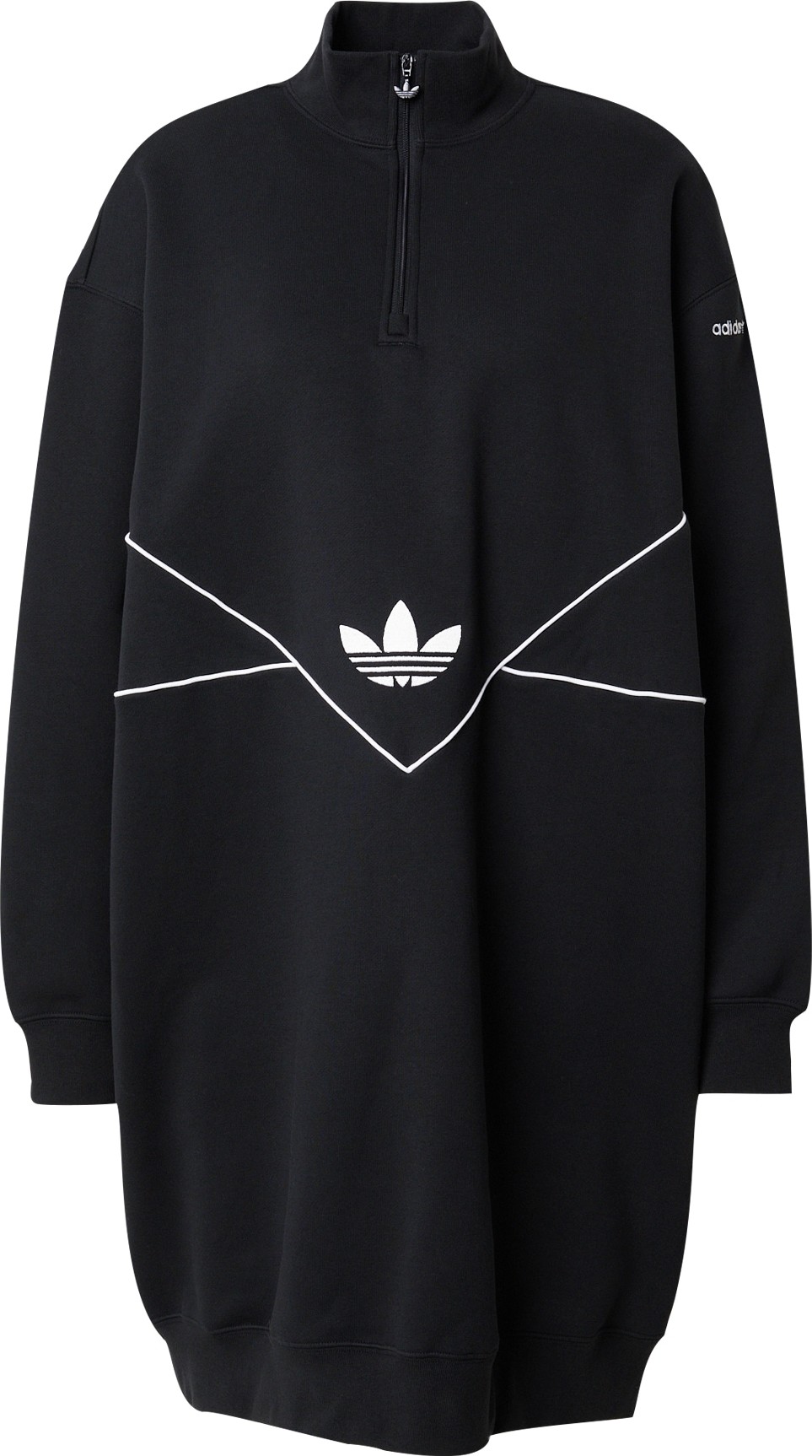 Šaty 'Sweat' adidas Originals černá / bílá