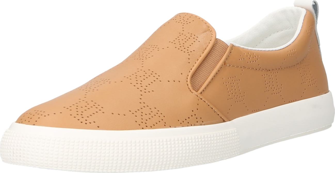 Slip on boty 'HADDLEY' Lauren Ralph Lauren písková / bílá