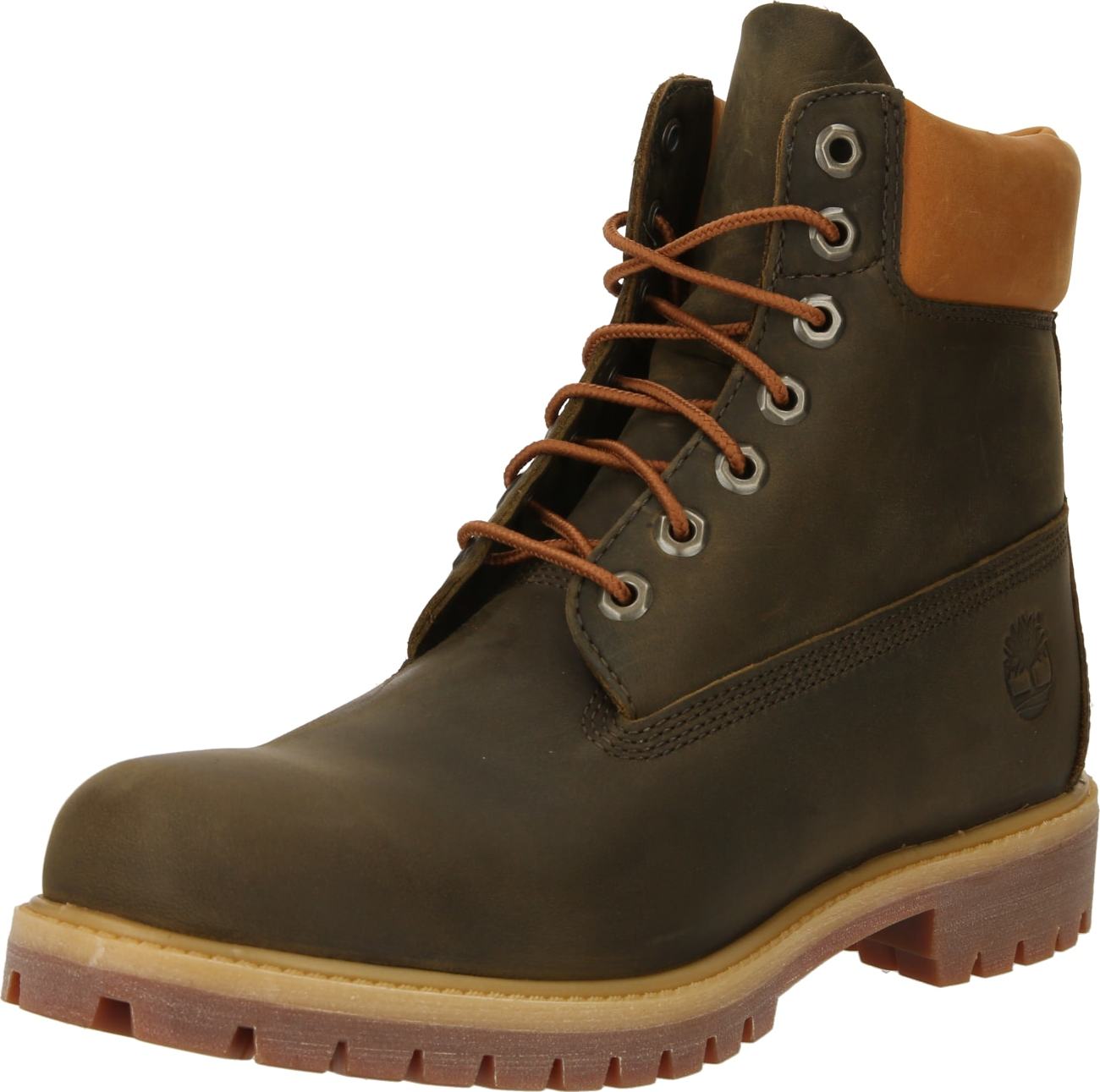 Šněrovací boty Timberland okrová / olivová