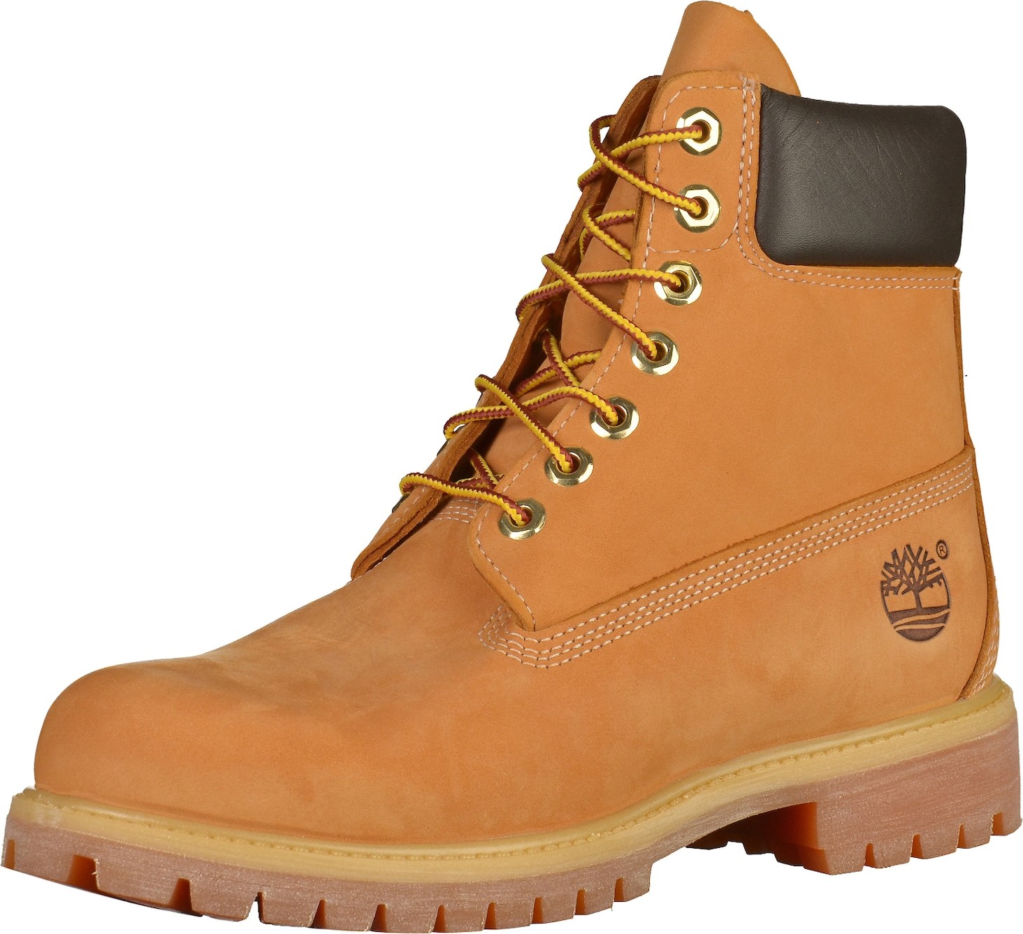 Šněrovací boty '6IN Premium' Timberland tmavě hnědá / tmavě žlutá