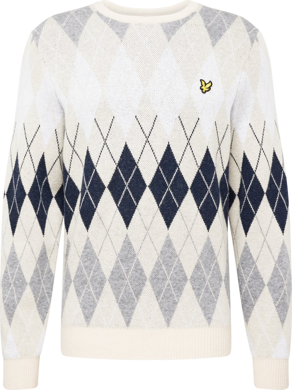 Svetr Lyle & Scott krémová / světle šedá / černá / bílá