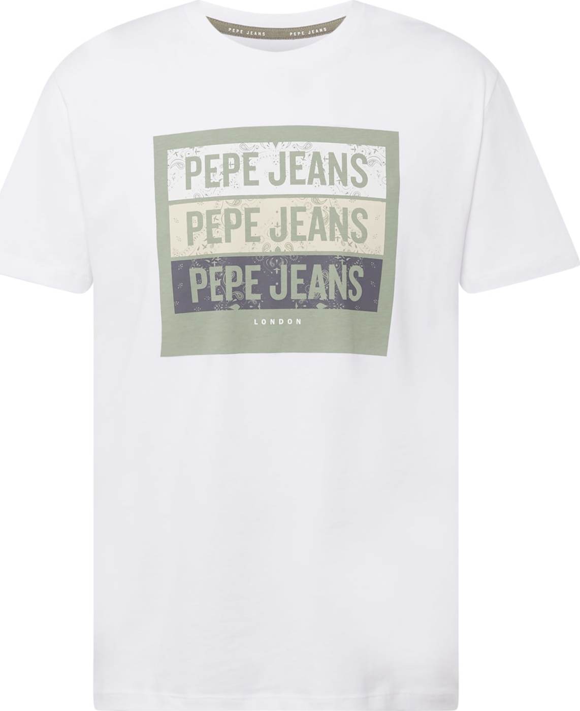 Tričko 'ACEE' Pepe Jeans béžová / enciánová modrá / jablko / bílá