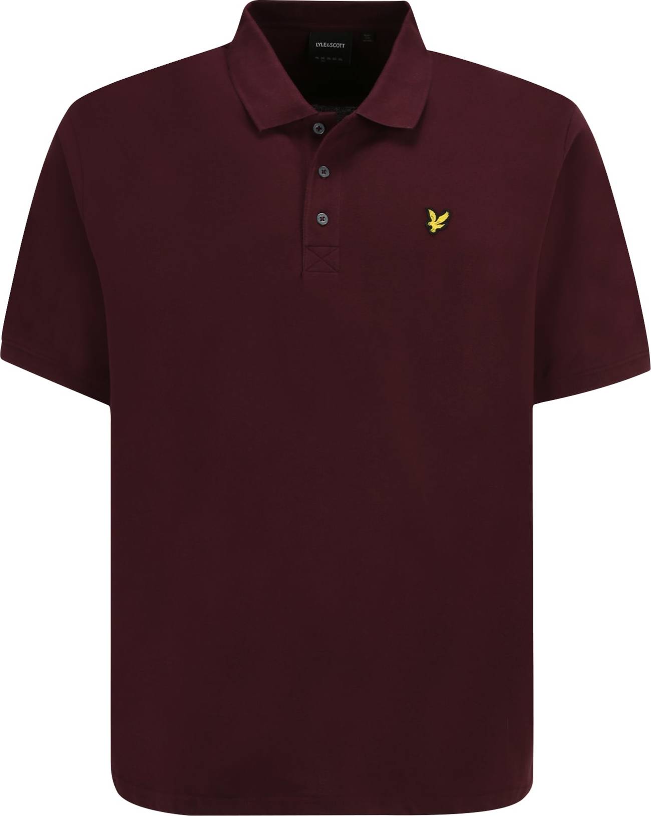 Tričko Lyle & Scott Big&Tall žlutá / burgundská červeň / černá