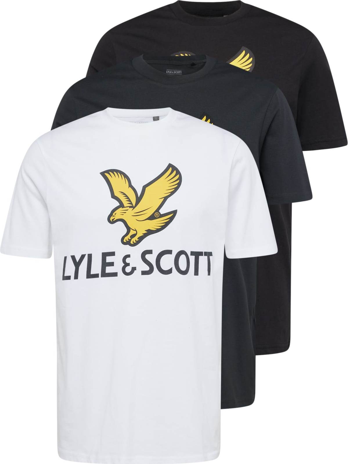 Tričko Lyle & Scott žlutá / antracitová / černá / bílá