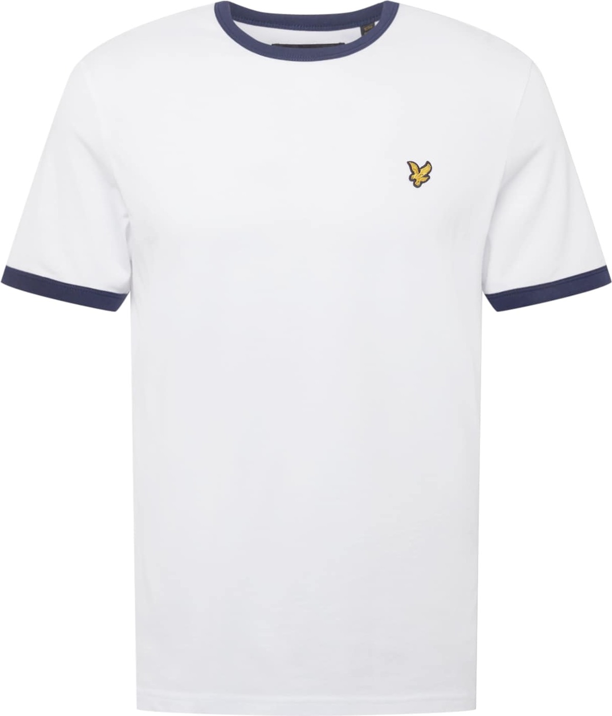 Tričko 'Ringer' Lyle & Scott tmavě modrá / zlatě žlutá / bílá