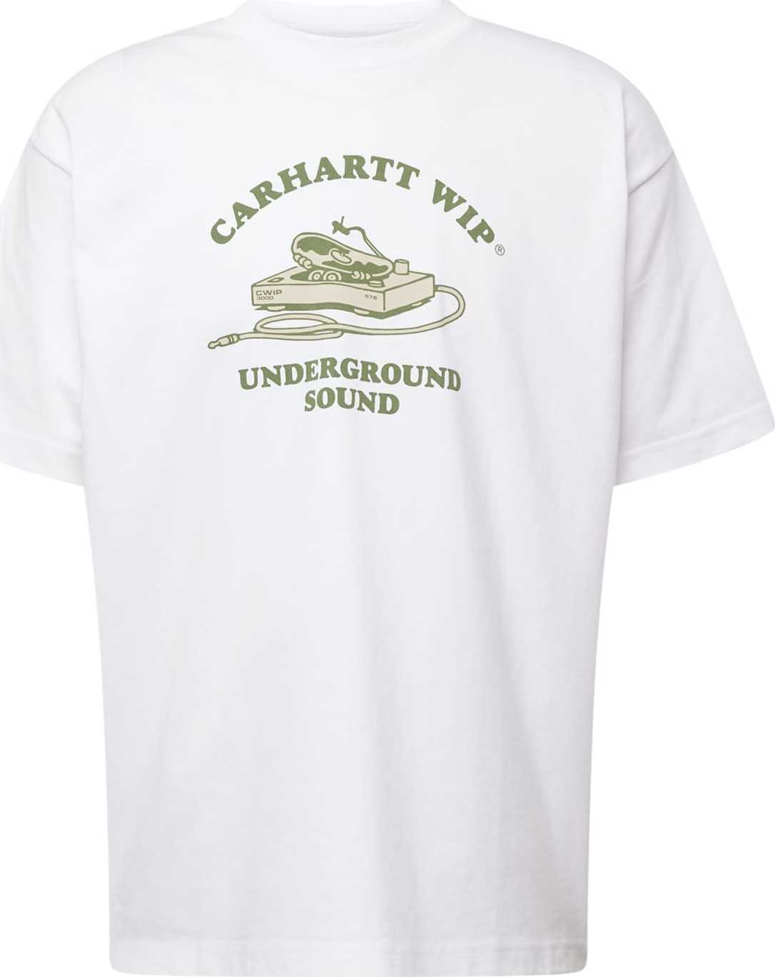 Tričko 'Underground Sound' Carhartt WIP béžová / khaki / bílá