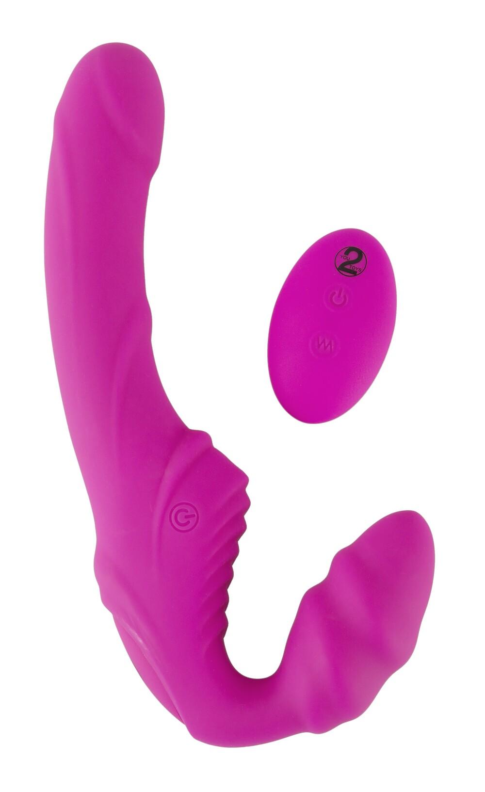 Strapless Strap-On 2 vibrátor s dálkovým ovládáním - růžový You2Toys