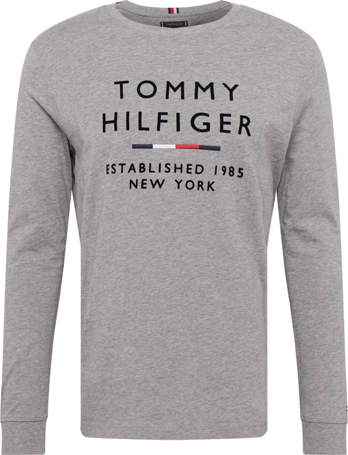 Tričko Tommy Hilfiger šedý melír / červená / černá / bílá