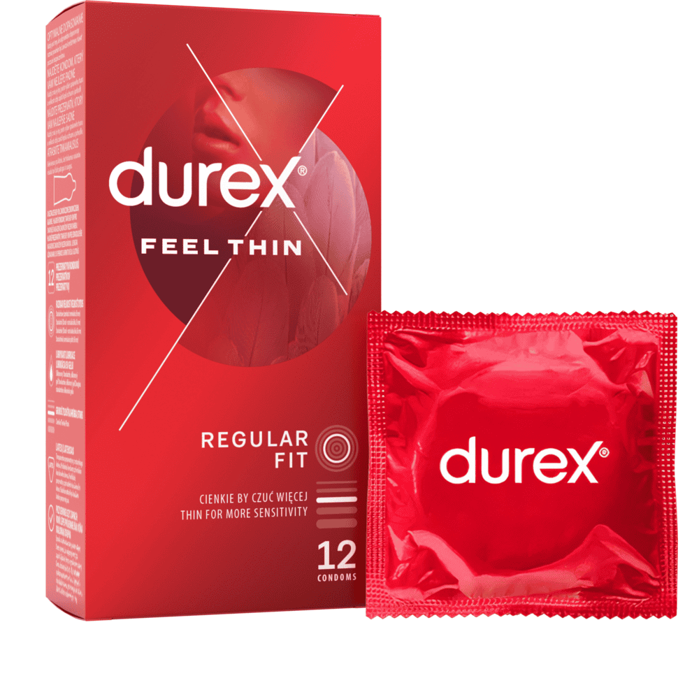 DUREX Feel Thin Regular fit kondomy 12 ks Durex