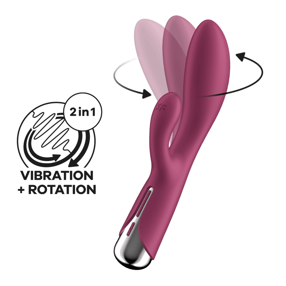 Satisfyer Spinning Rabbit 1vibrátor - vínový Satisfyer