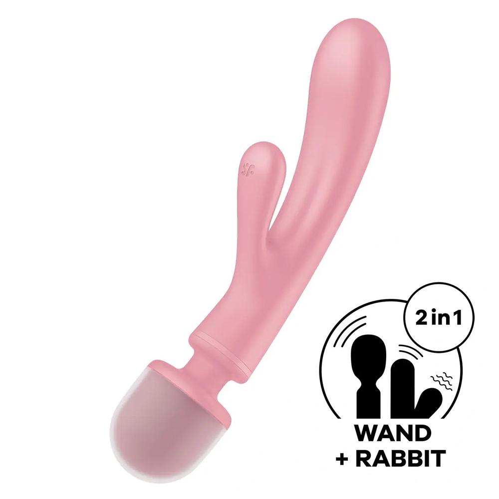 Satisfyer Triple Lover oboustranný vibrátor - růžový Satisfyer